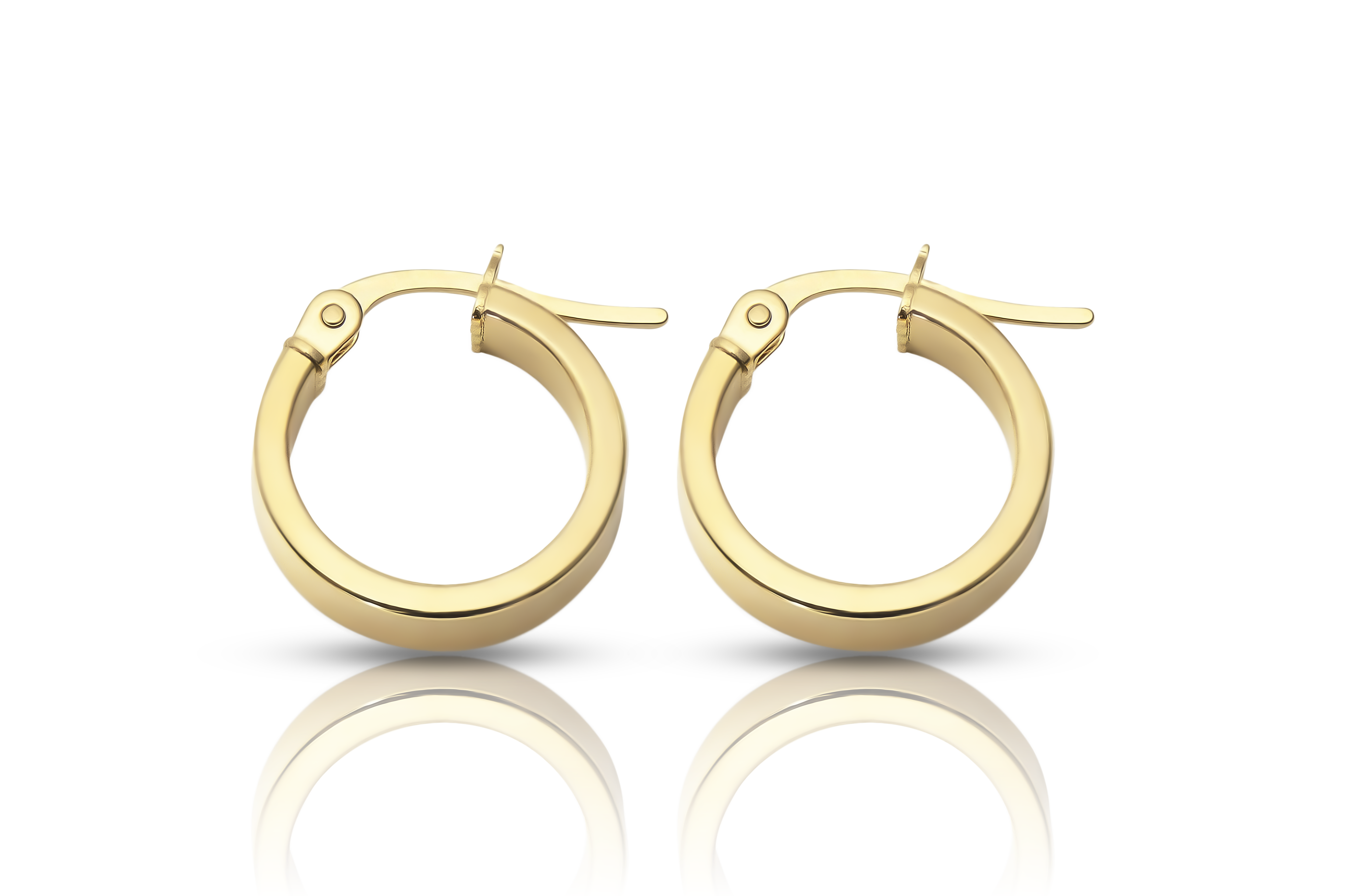 Guldörhängen creoler konkava 18k