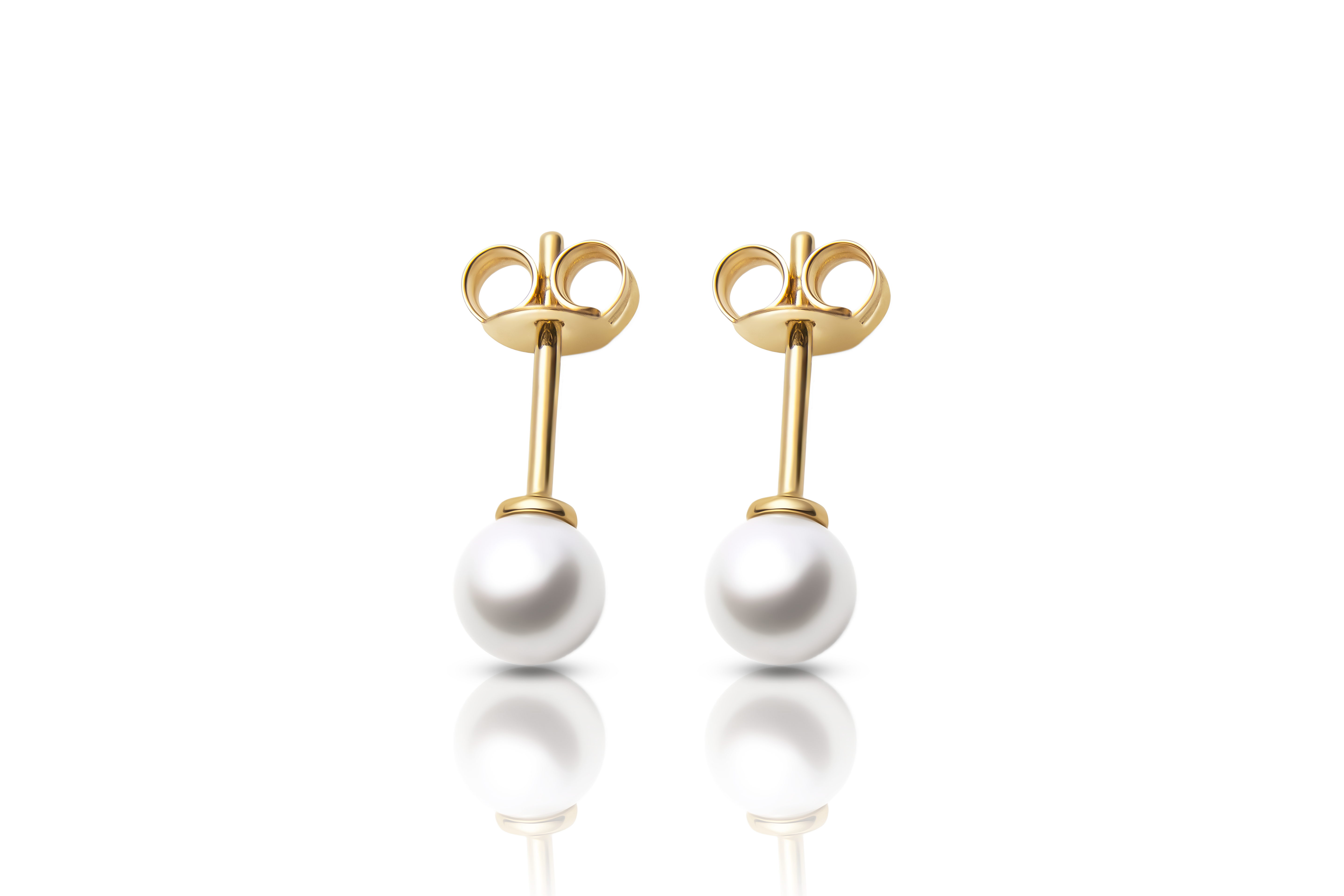 Guldörhängen pärla 18k