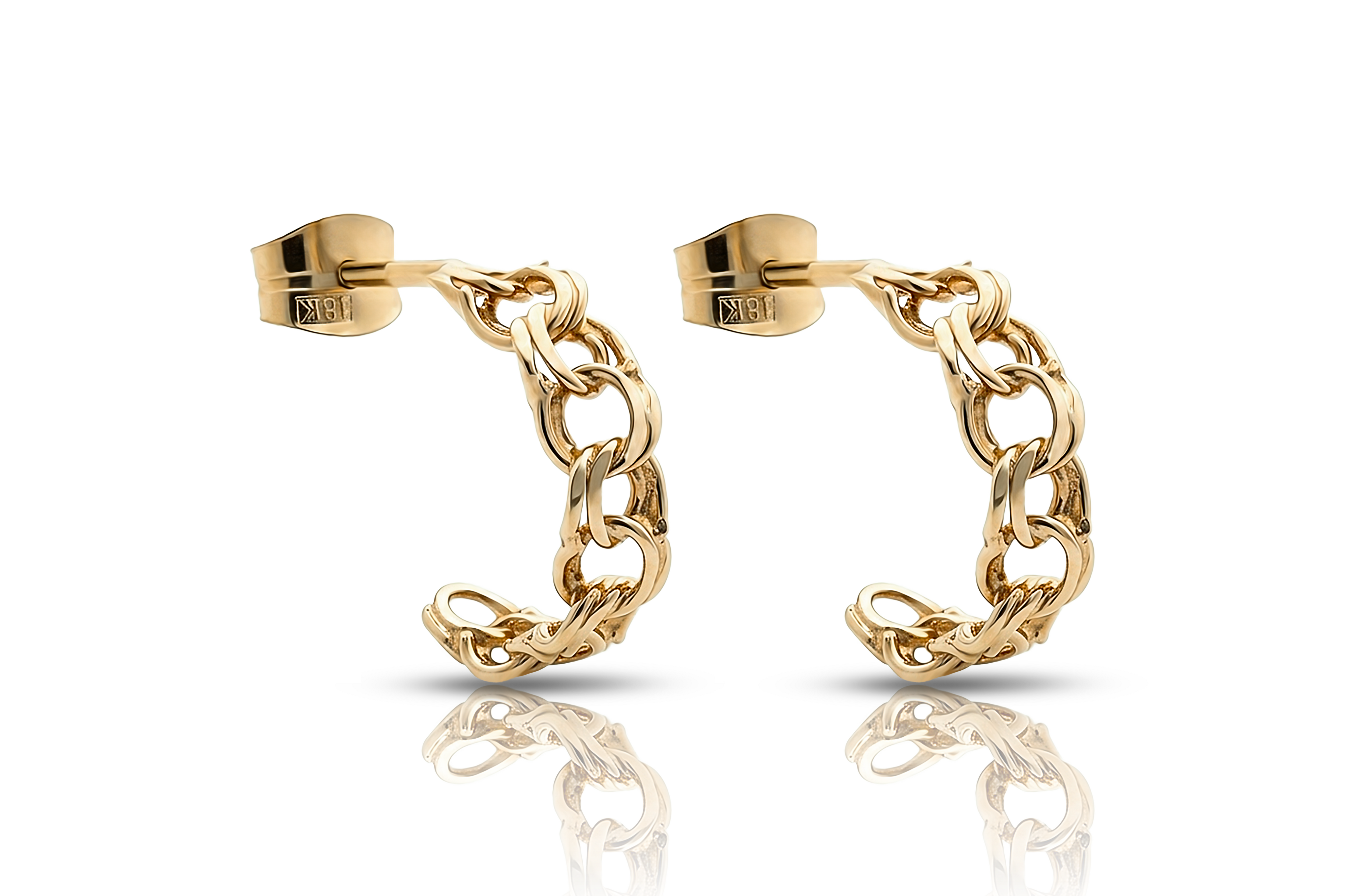 Guldörhängen halvcreol bismarck 18k