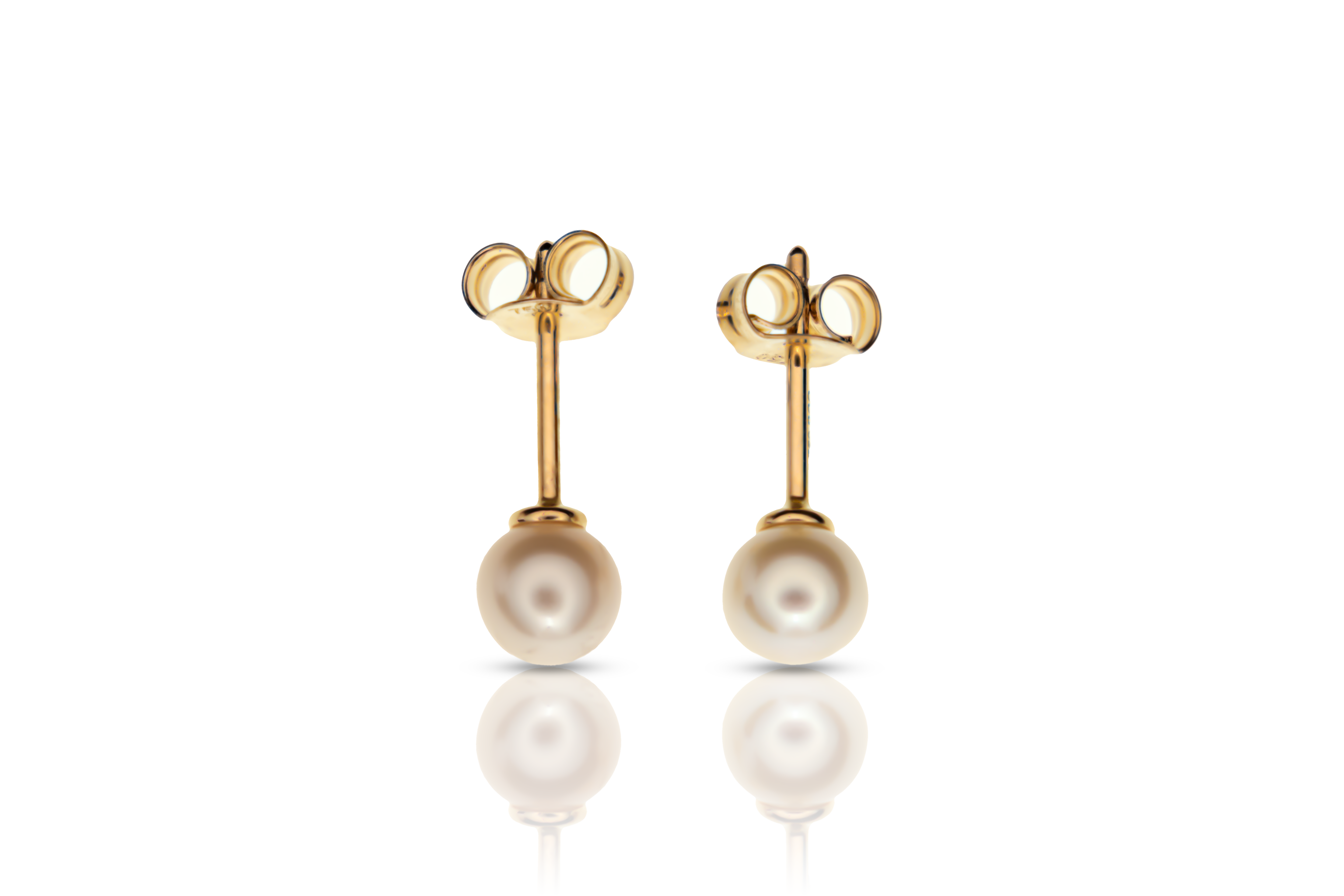 Guldörhängen pärla 18k