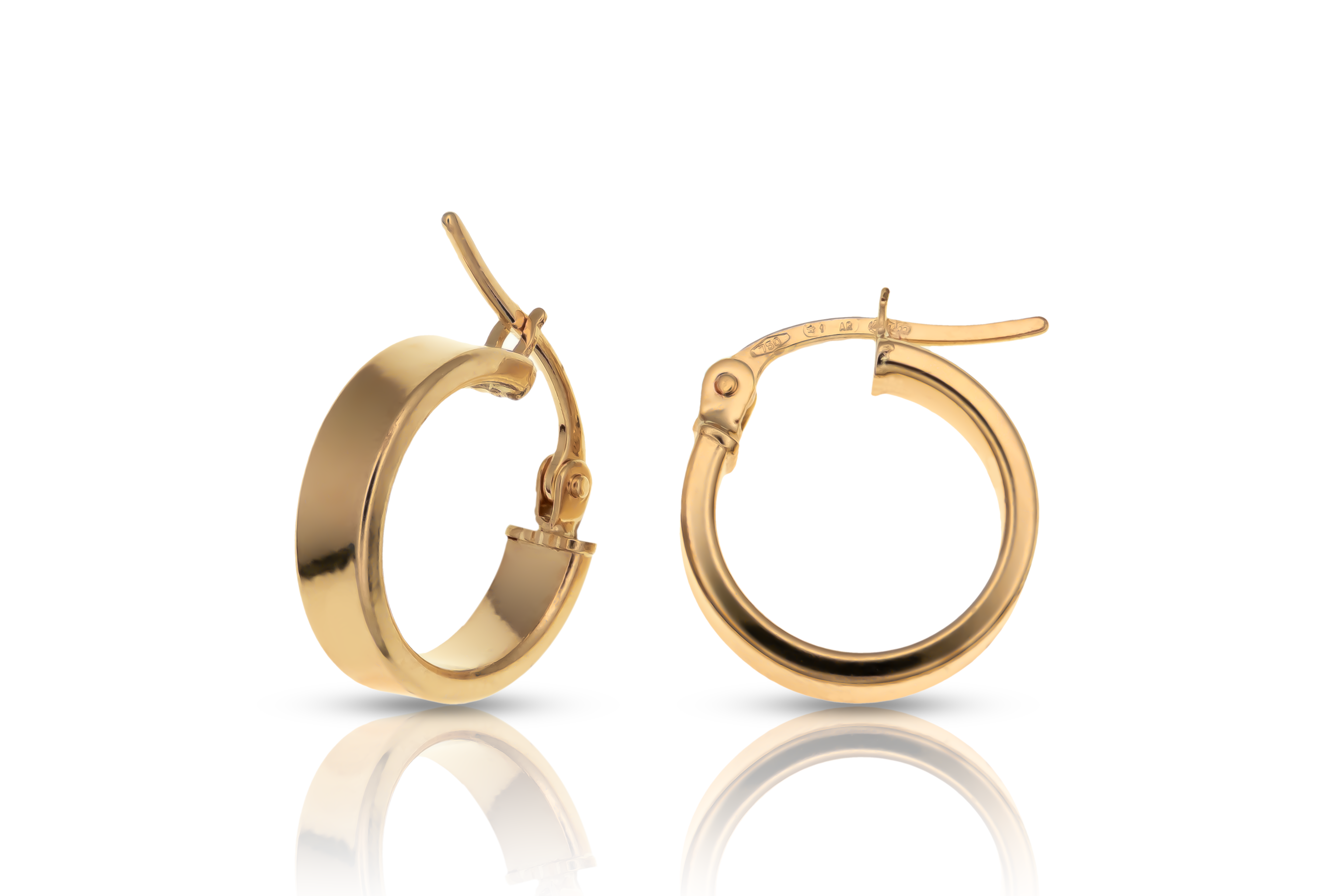 Guldörhängen creoler konkava 18k