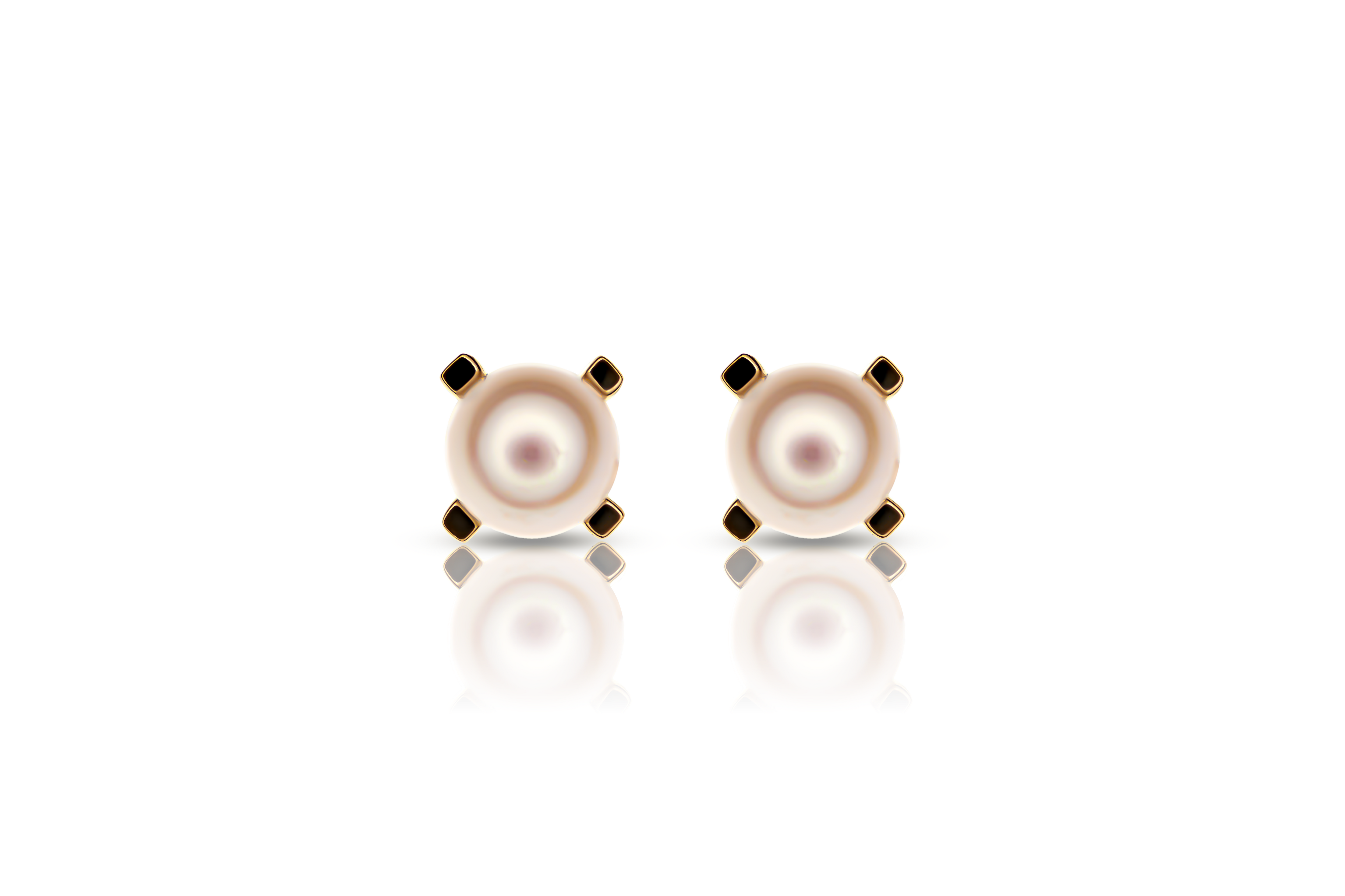 Guldörhängen sötvattenpärla fyrklofattning 18k