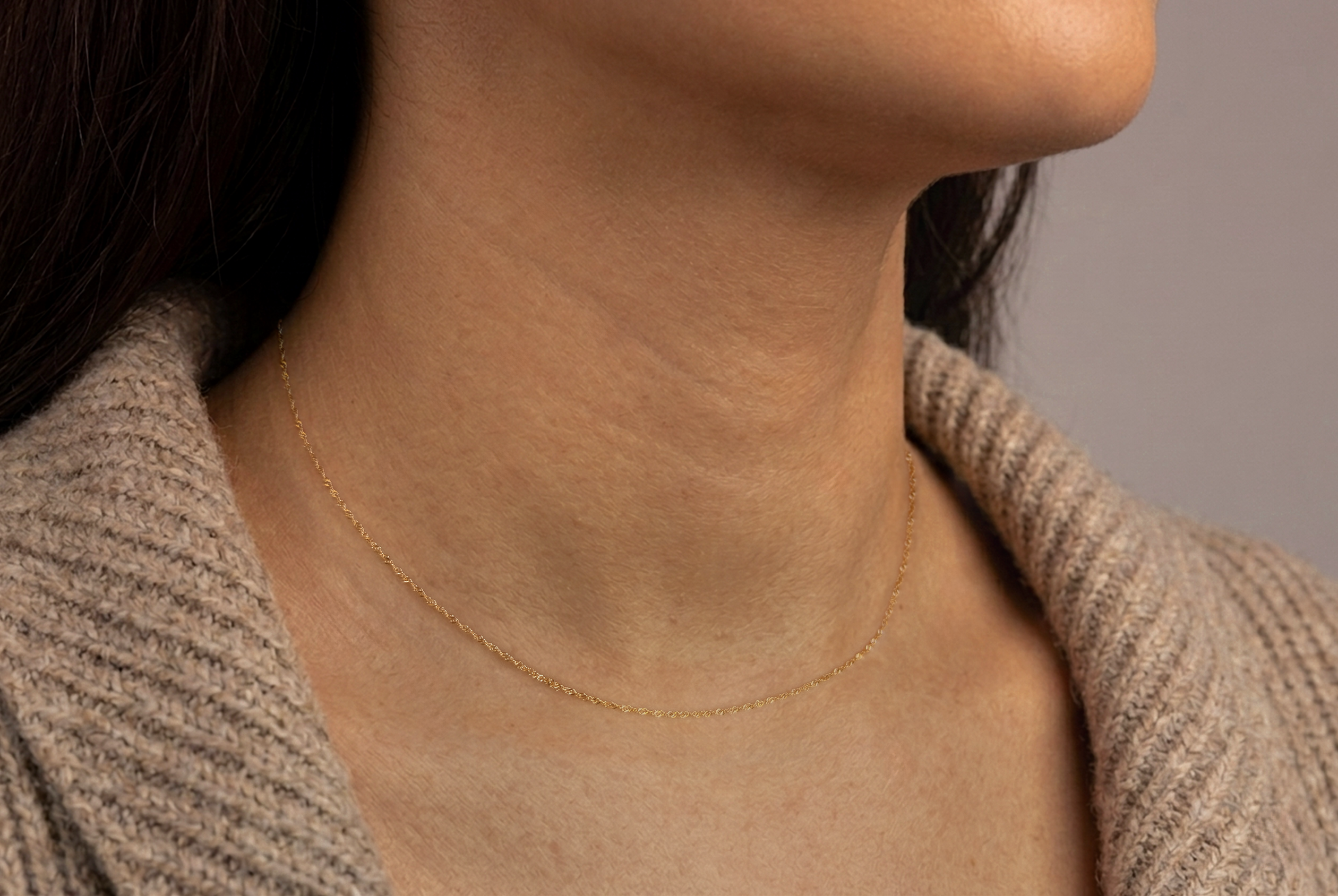 Gold necklace singapore 18k