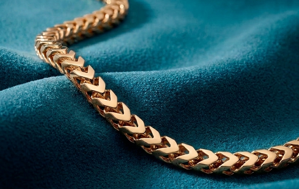Nordic Bling collection franco bracelets, real gold and silver jewelry