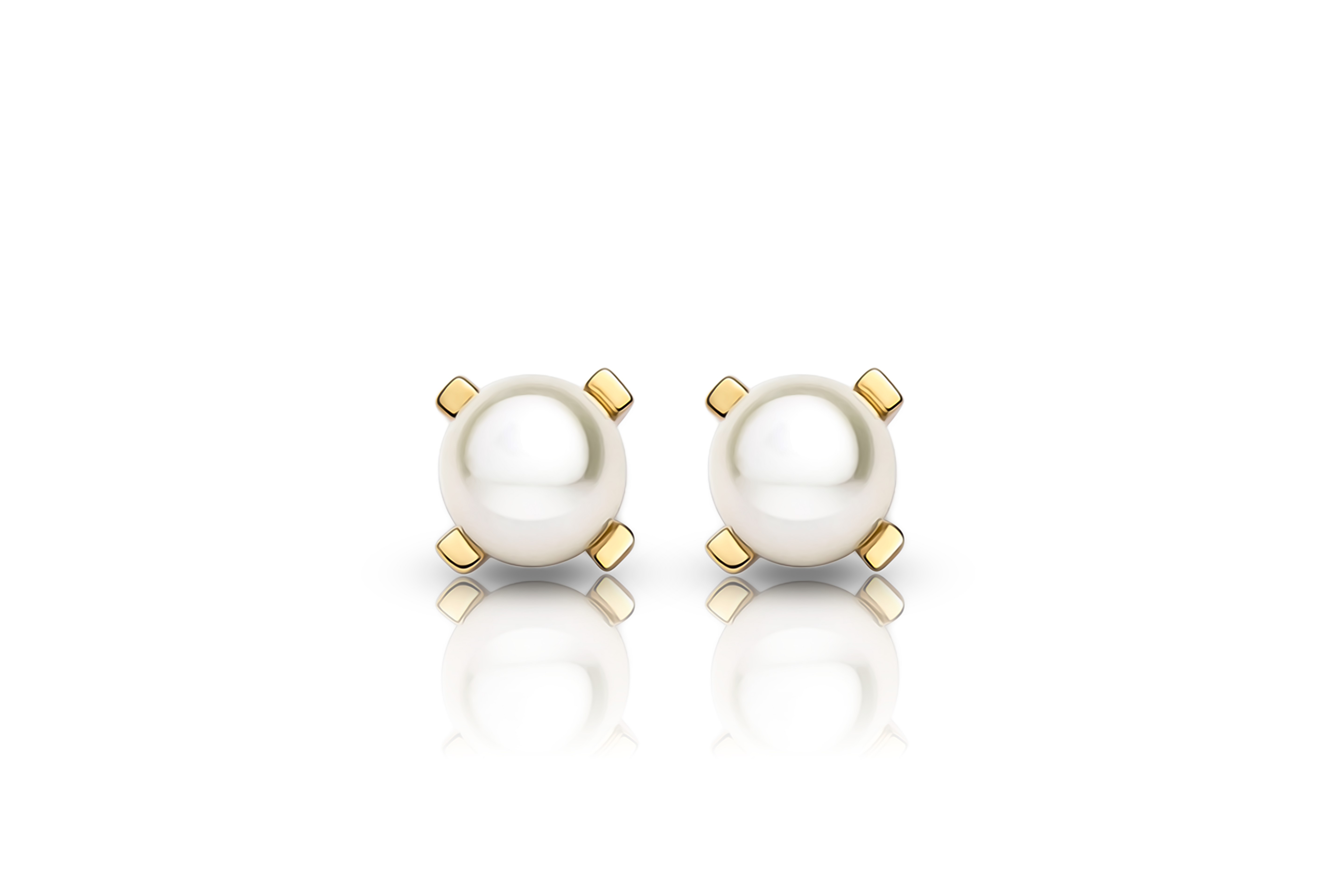 Guldörhängen sötvattenpärla fyrklofattning 18k