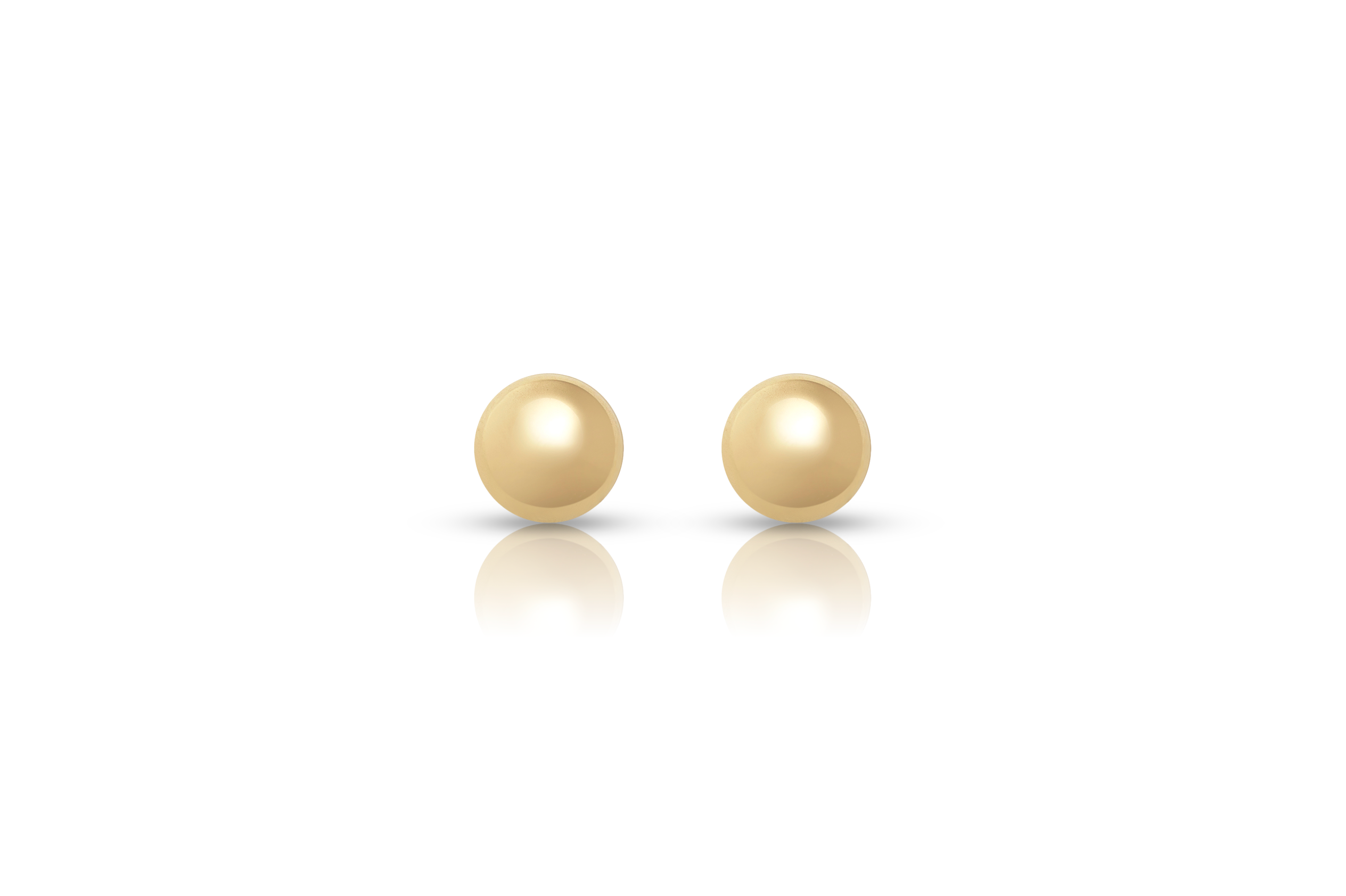 18K guldörhängen med kula studs, framifrån äkta guld dam