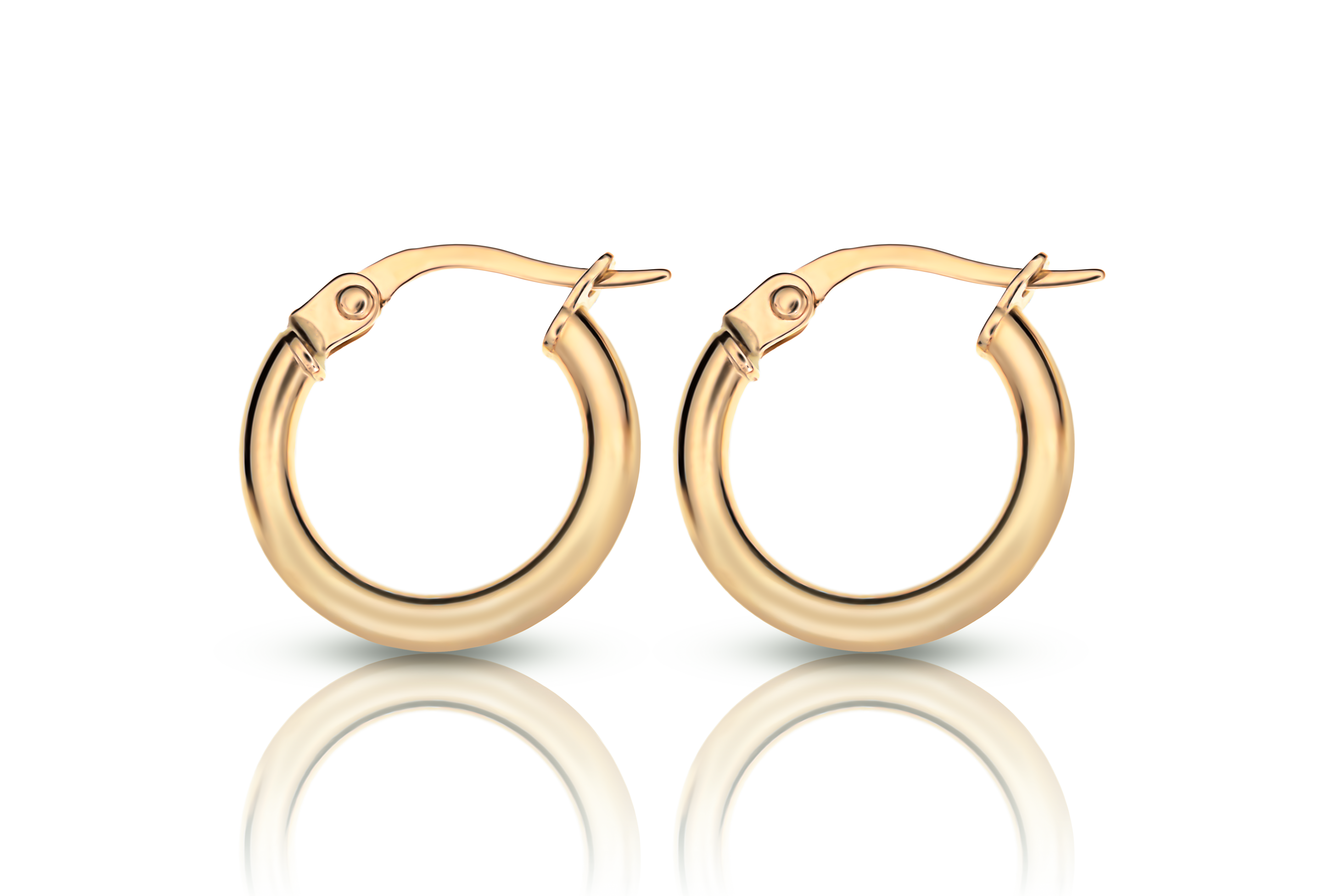 Guldörhängen creoler rör 18k