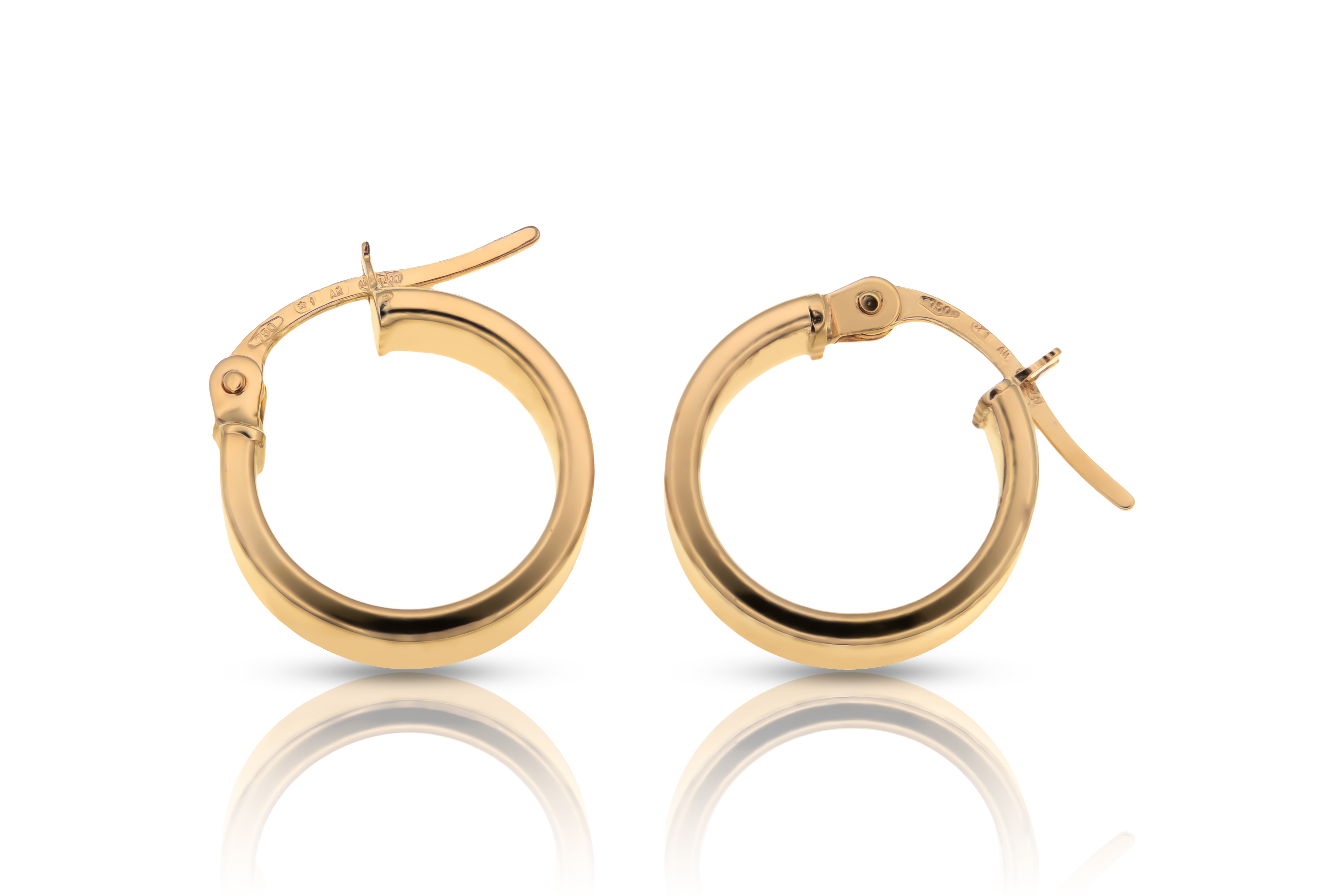 Guldörhängen creoler konkava 18k