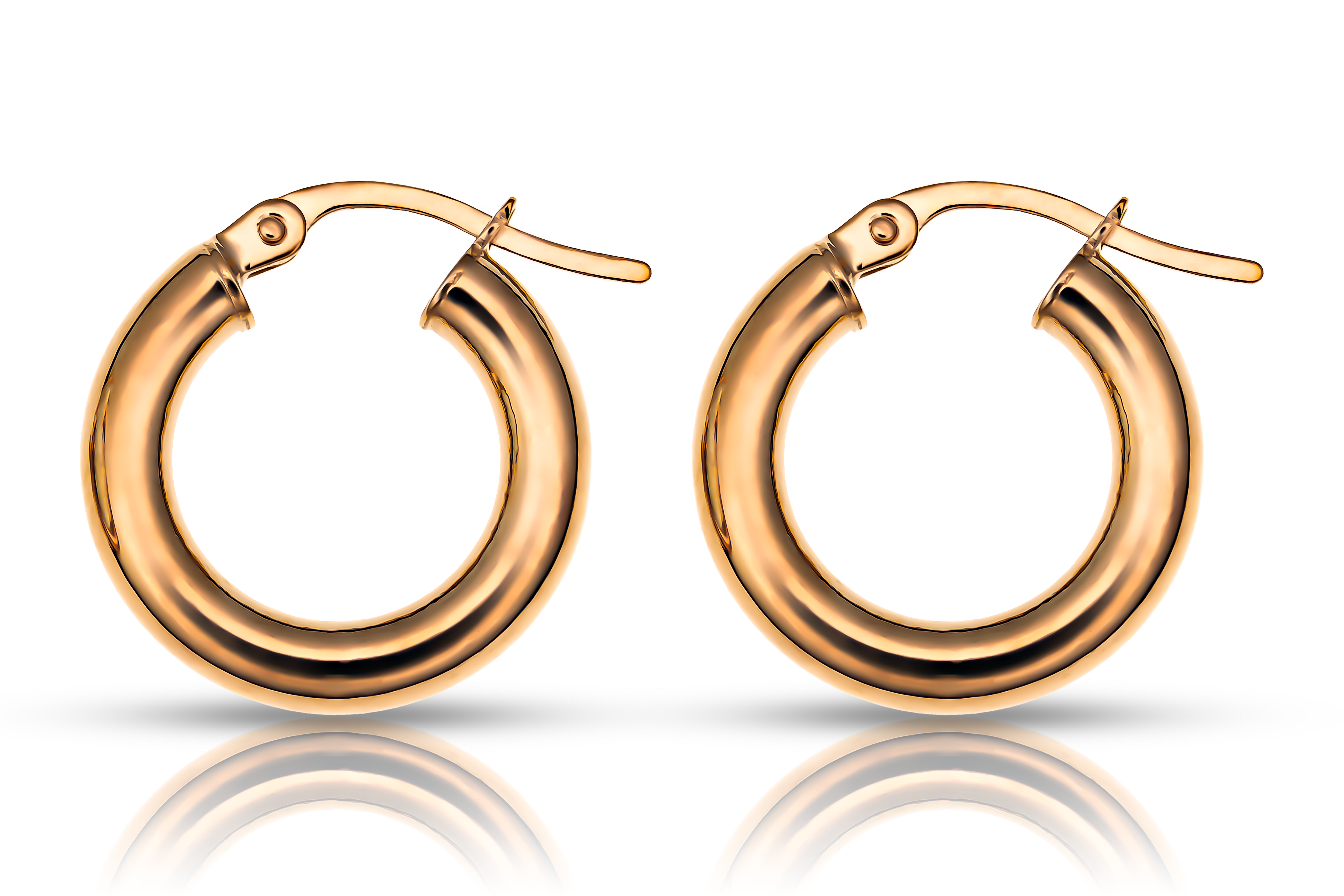 Guldörhängen creoler rör 18k