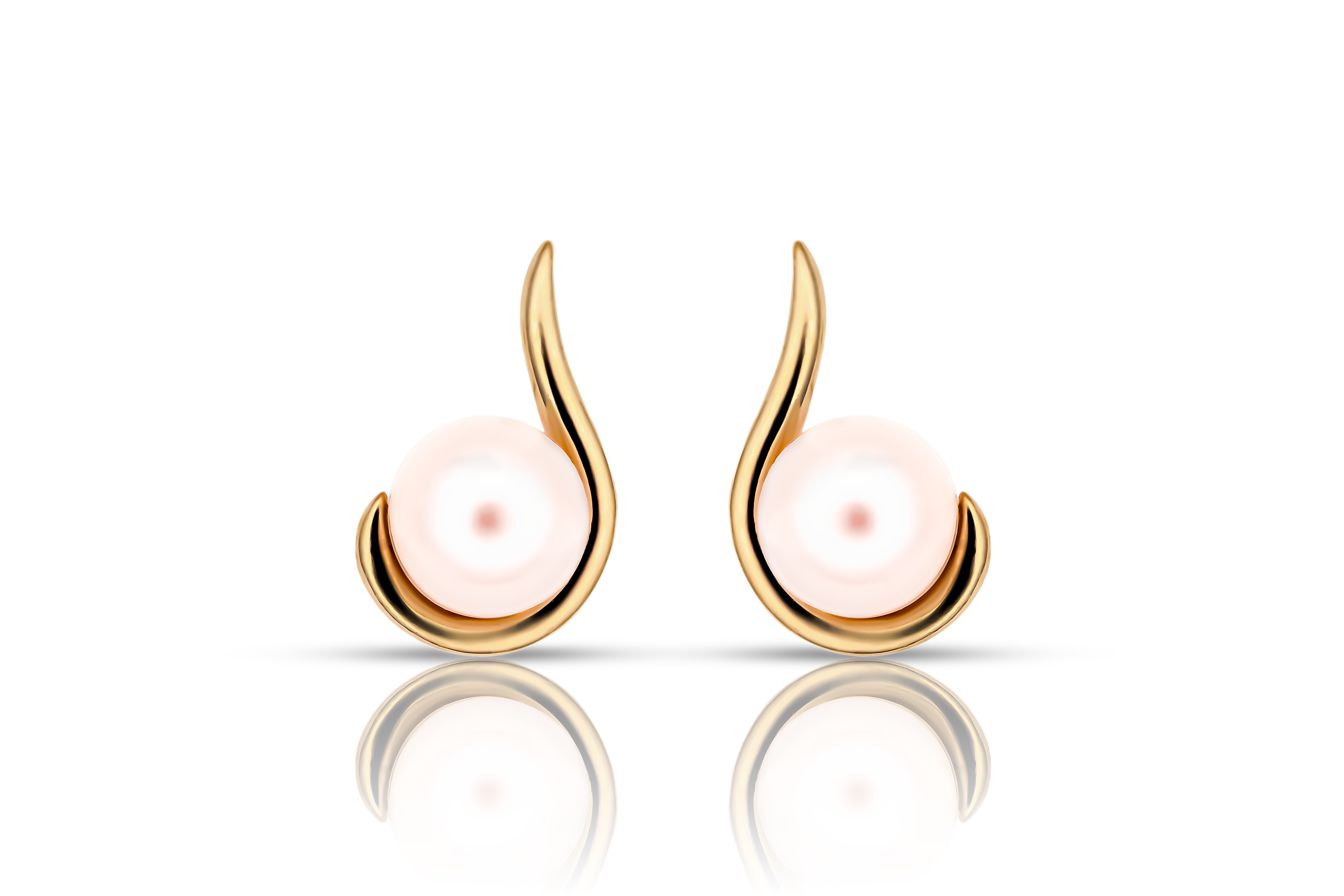 Guldörhängen sötvattenpärla 18k