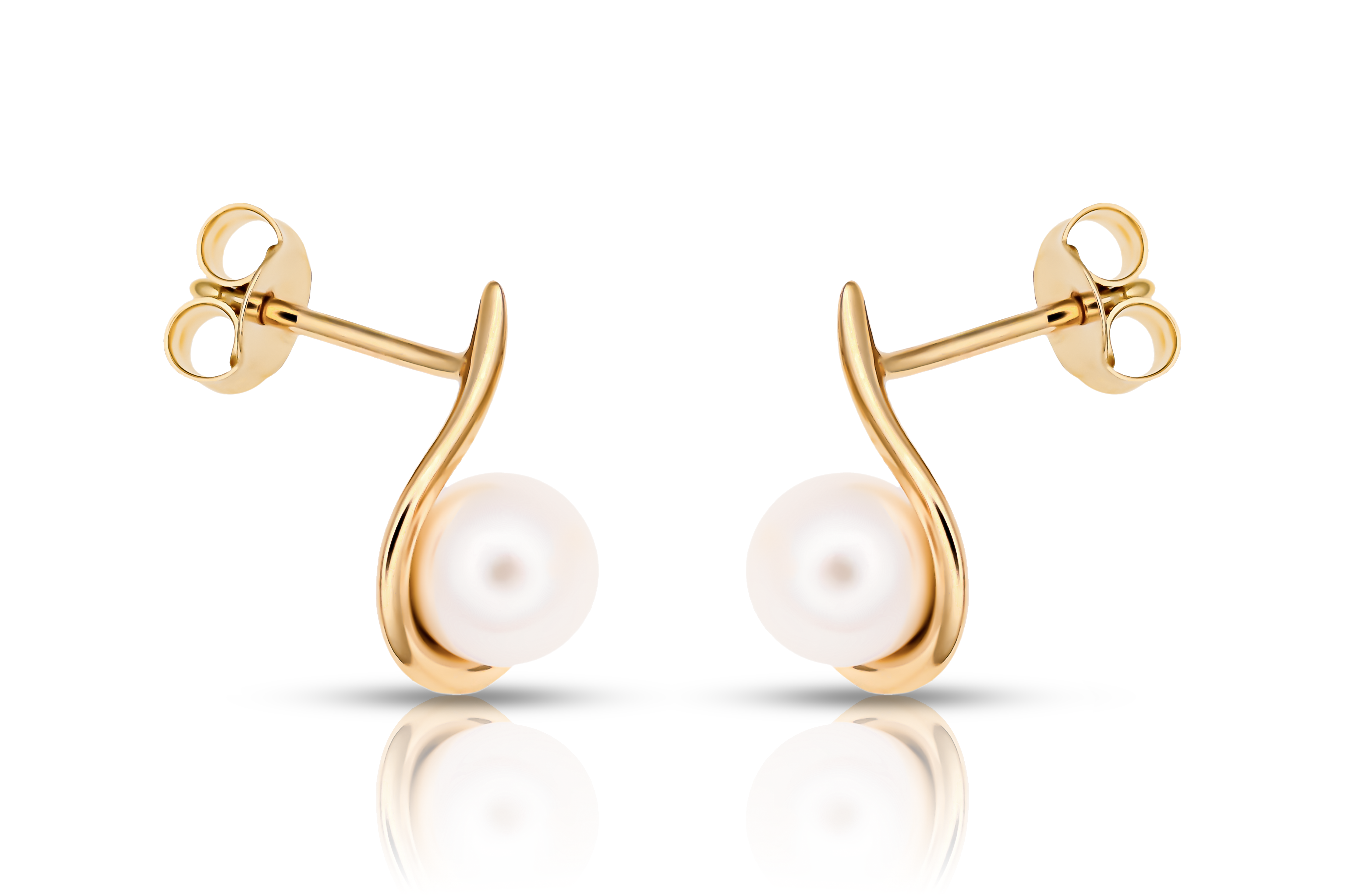 Guldörhängen sötvattenpärla 18k