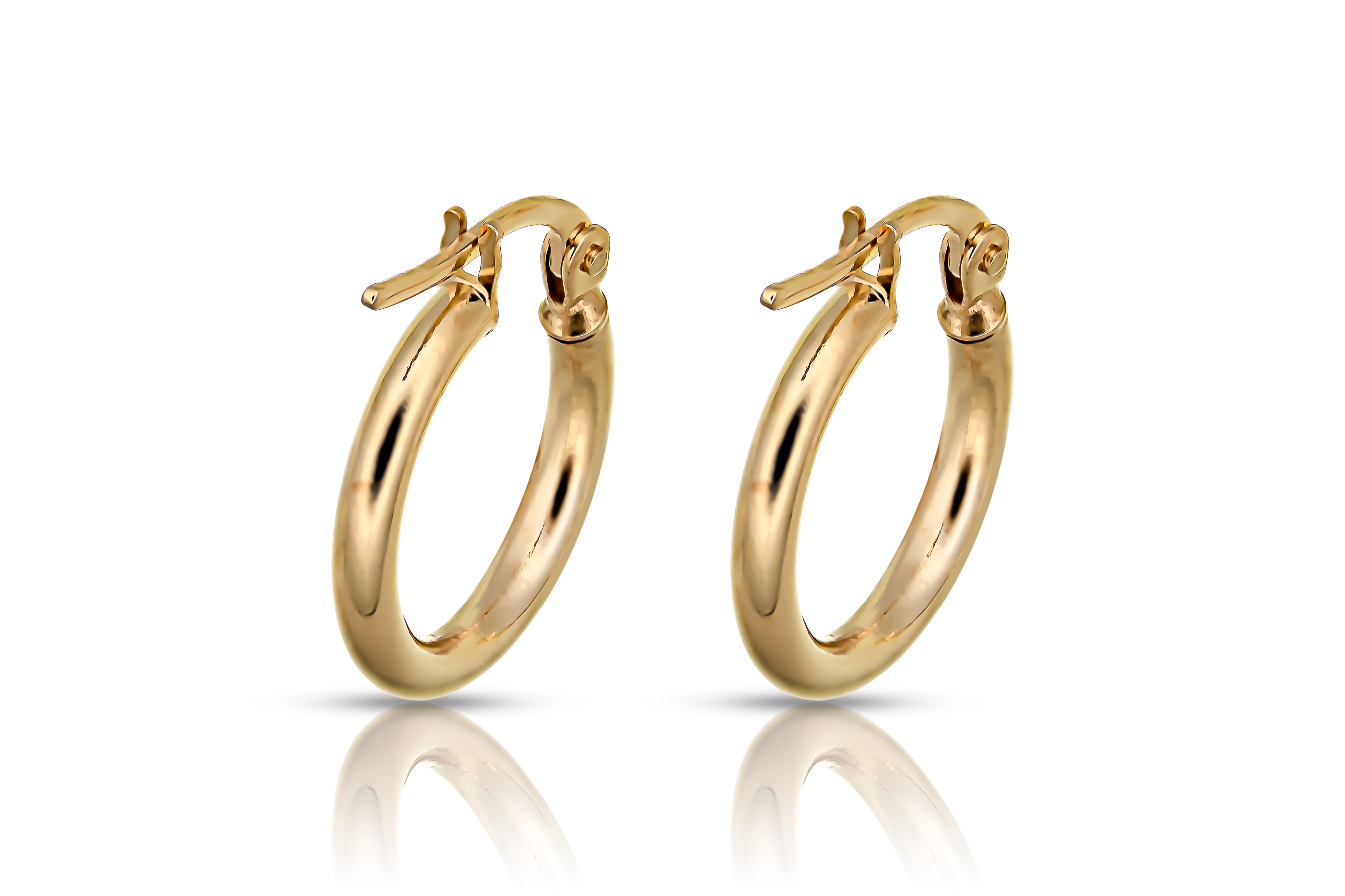 Guldörhängen creoler rör 14k