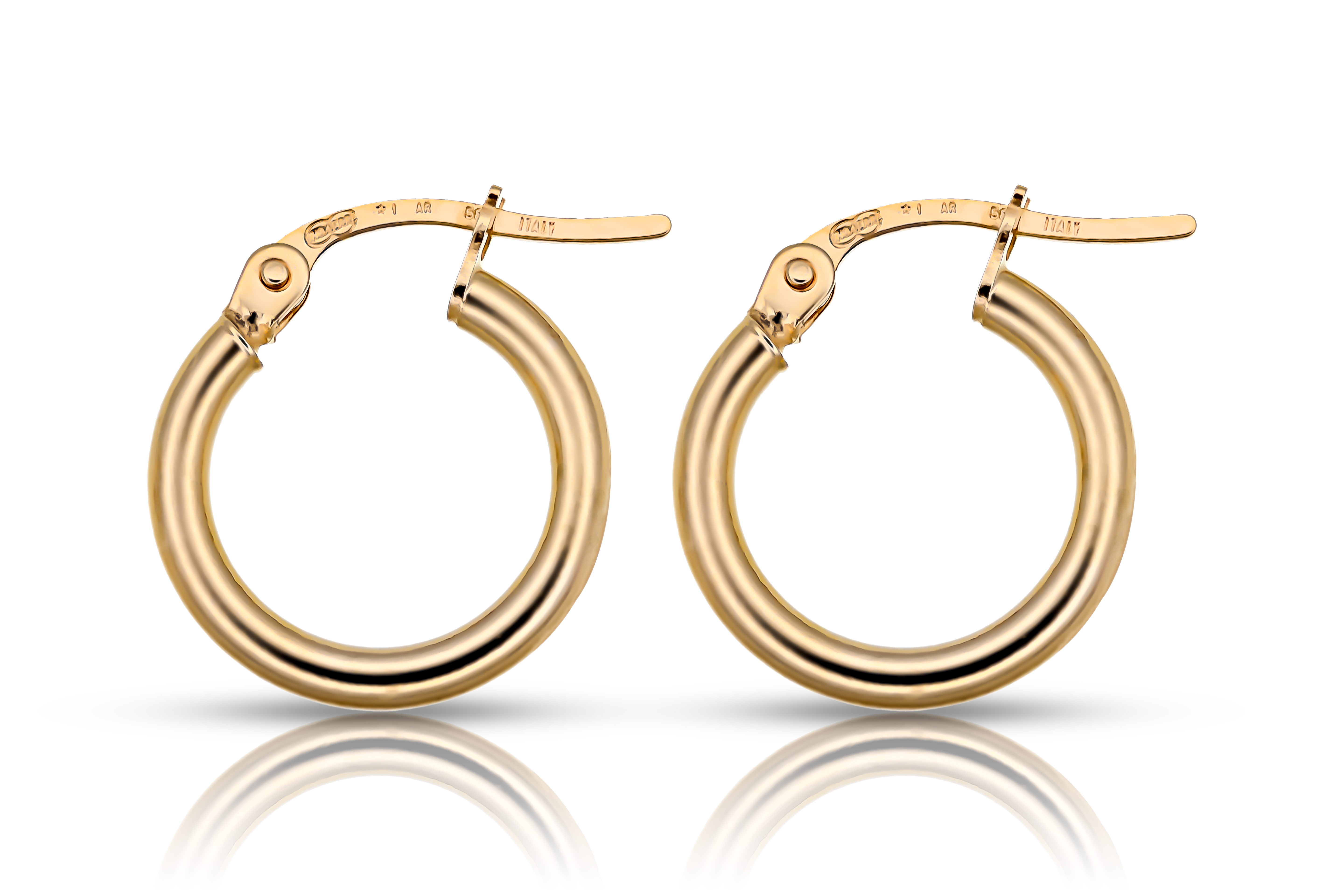 Guldörhängen creoler rör 14k