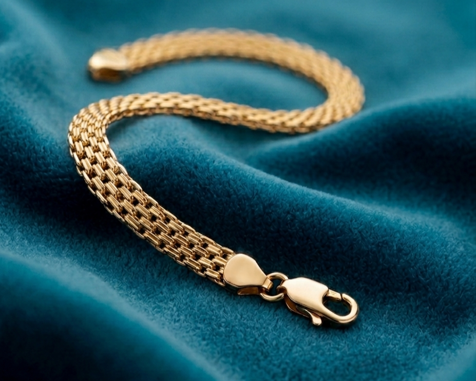 Nordic Bling collection x-link bracelets, real gold and silver jewelry