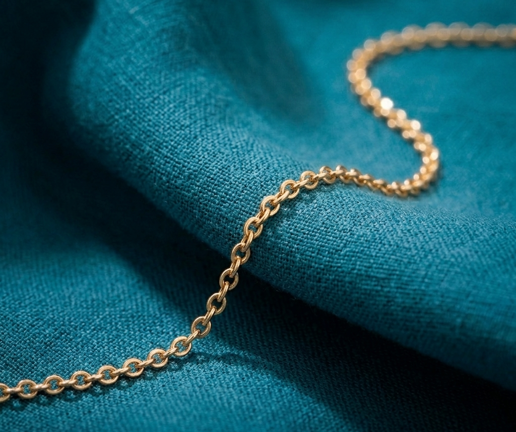 Nordic Bling collection anchor necklaces, real gold and silver jewelry
